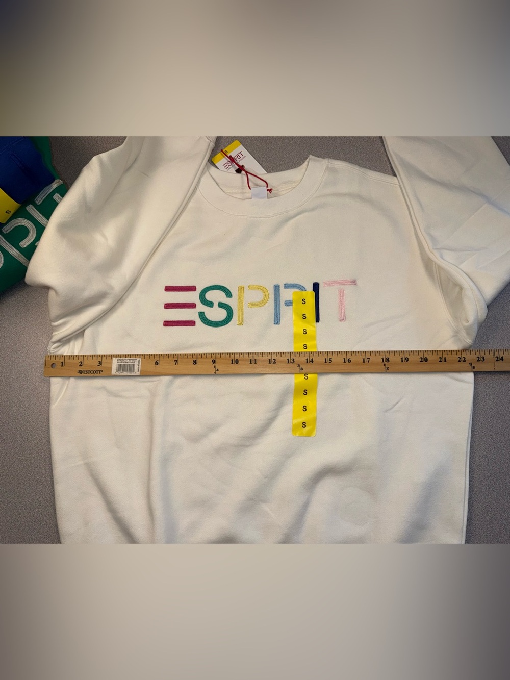 Set Of 3 Esprit Sweatshirts Fleece Viral Retro 80’s Size Small - Picture 5 of 10